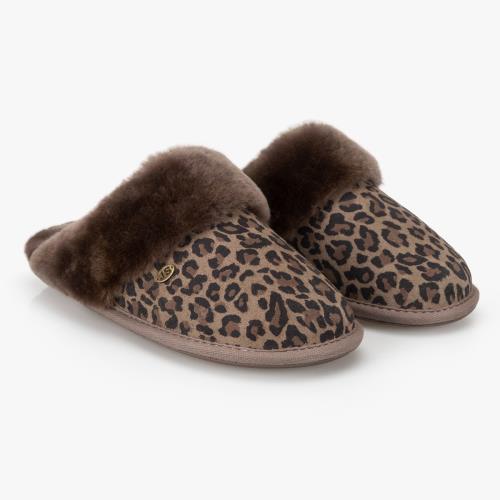 Ladies Duchess Sheepskin Slipper  Animal Extra Image 1